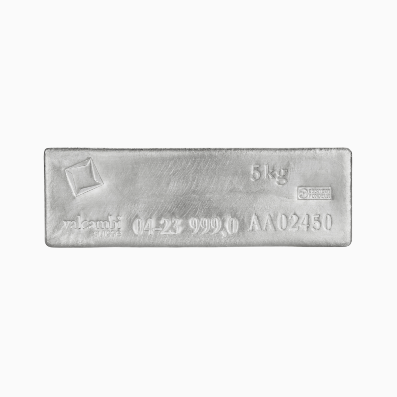 Valcambi 15 kg Ag 999 Silver Cast Bar