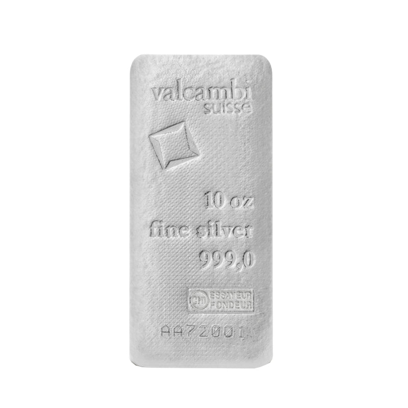 Valcambi 10 oz Ag 999 Fine Silver Cast Bar