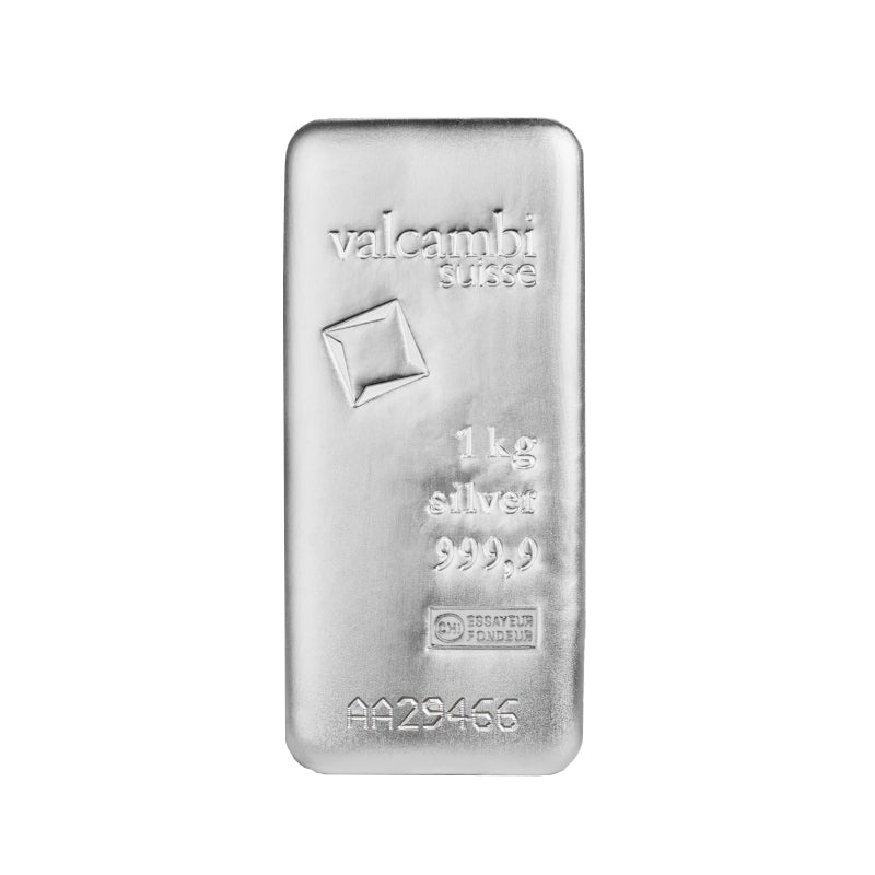Valcambi 1 kg Ag 9999 Silver Cast Bar