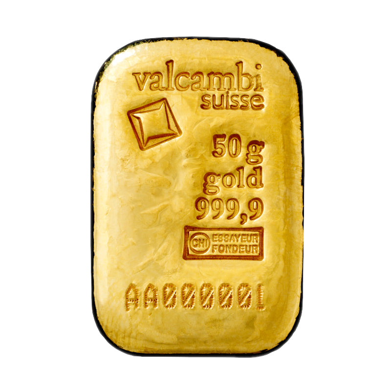 سبيكة فالكامبي الذهبية المصبوبة عيار 9999، وزن 50 غرام