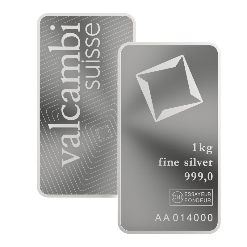 Valcambi Minted 1 kg Ag 999 Silver Bar