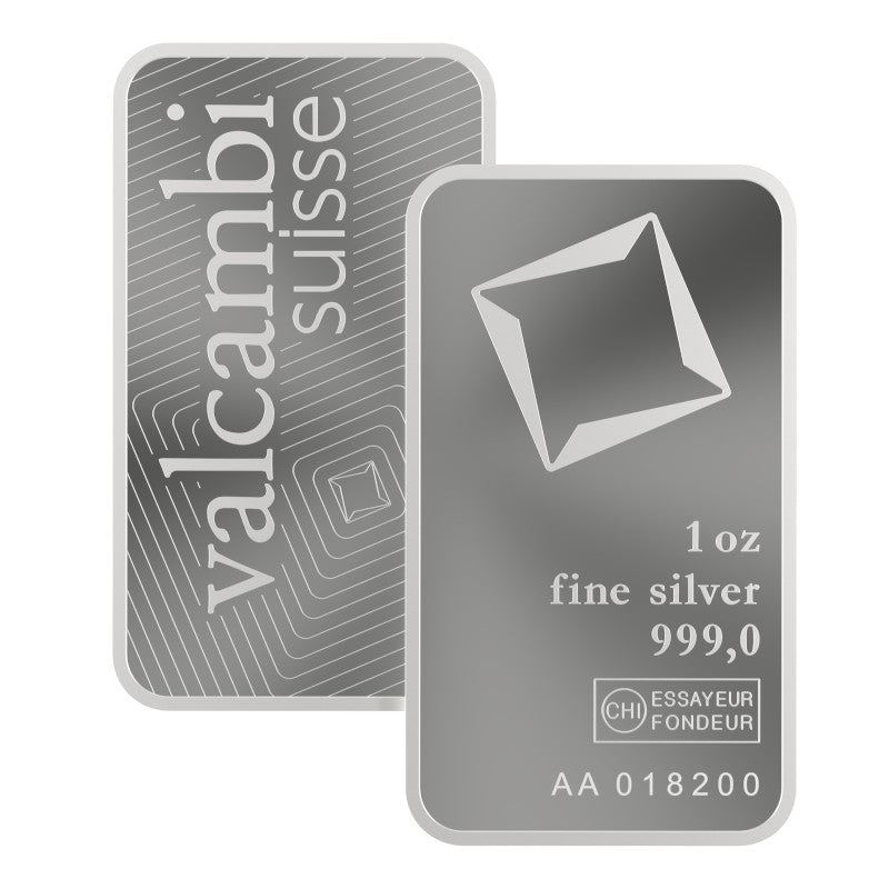 Valcambi Minted 1 oz Ag 999 Silver Bar
