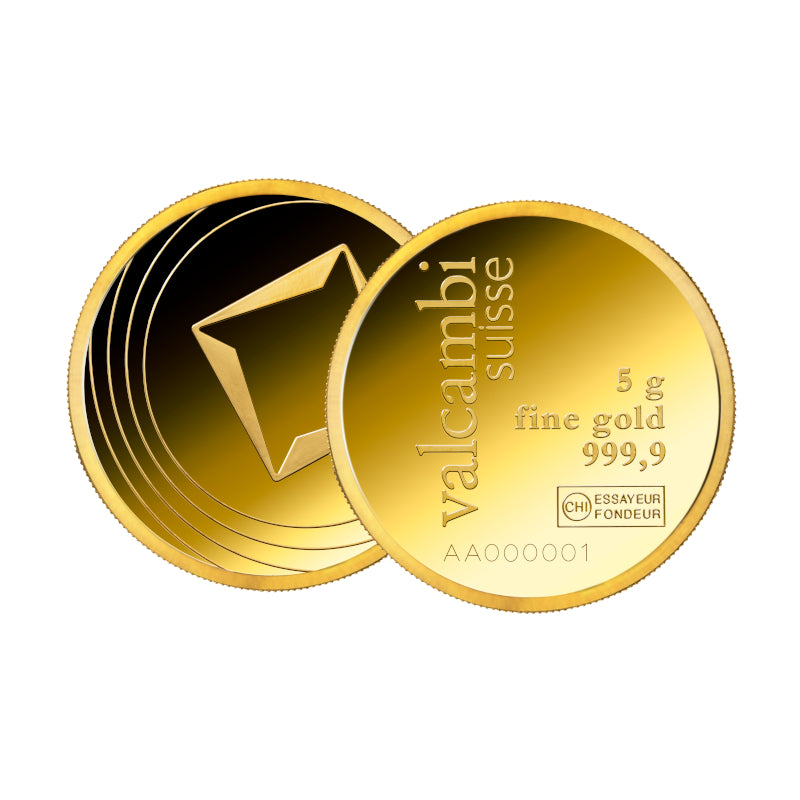Valcambi 5 g Au 9999 Round Gold Coin