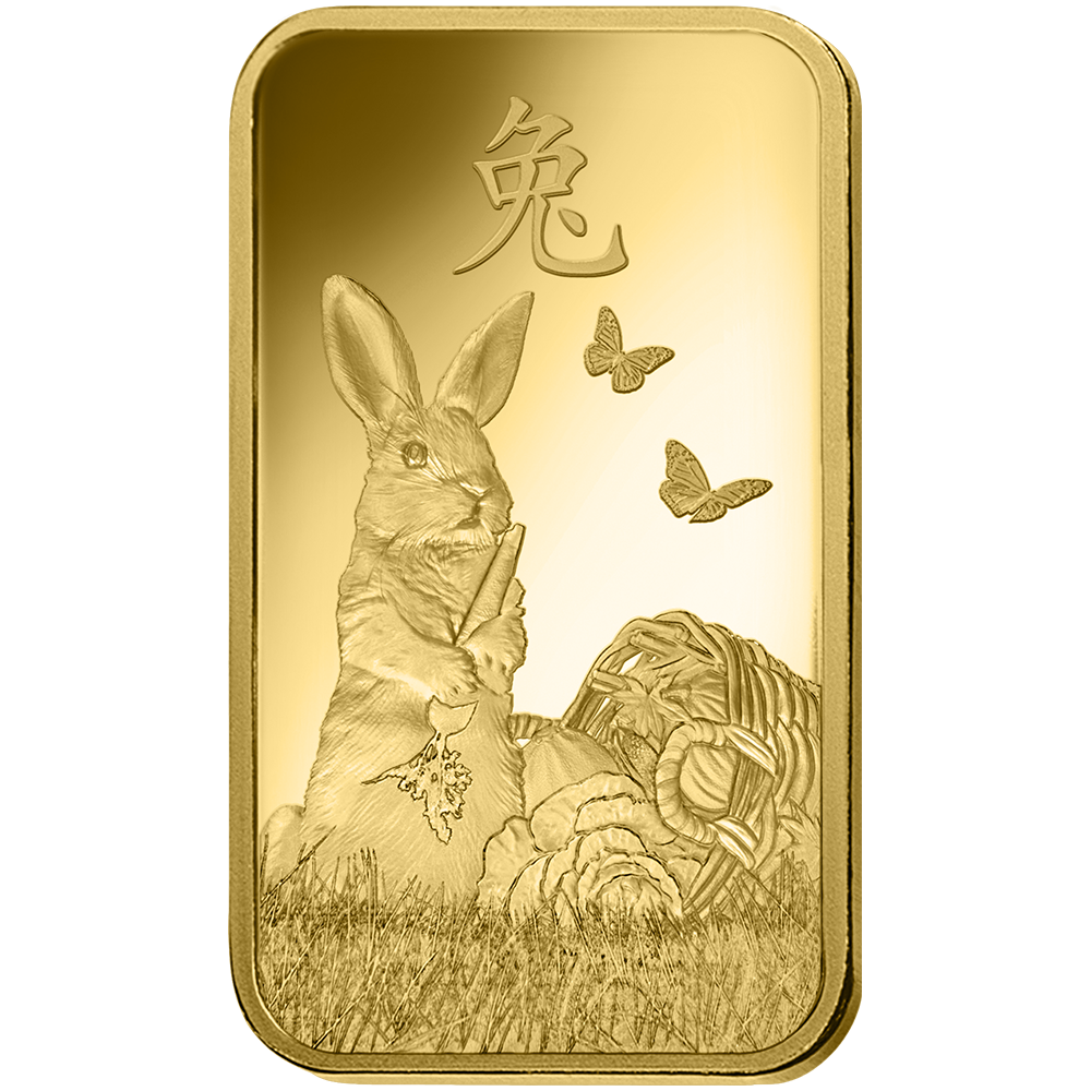 سبيكة ذهبية من PAMP Lunar Rabbit - 1 أونصة