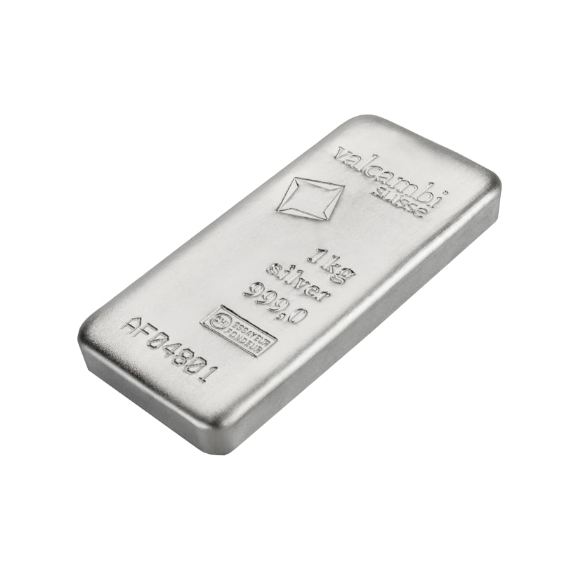 Valcambi 1 kg Ag 999 Matt Silver Cast Bar