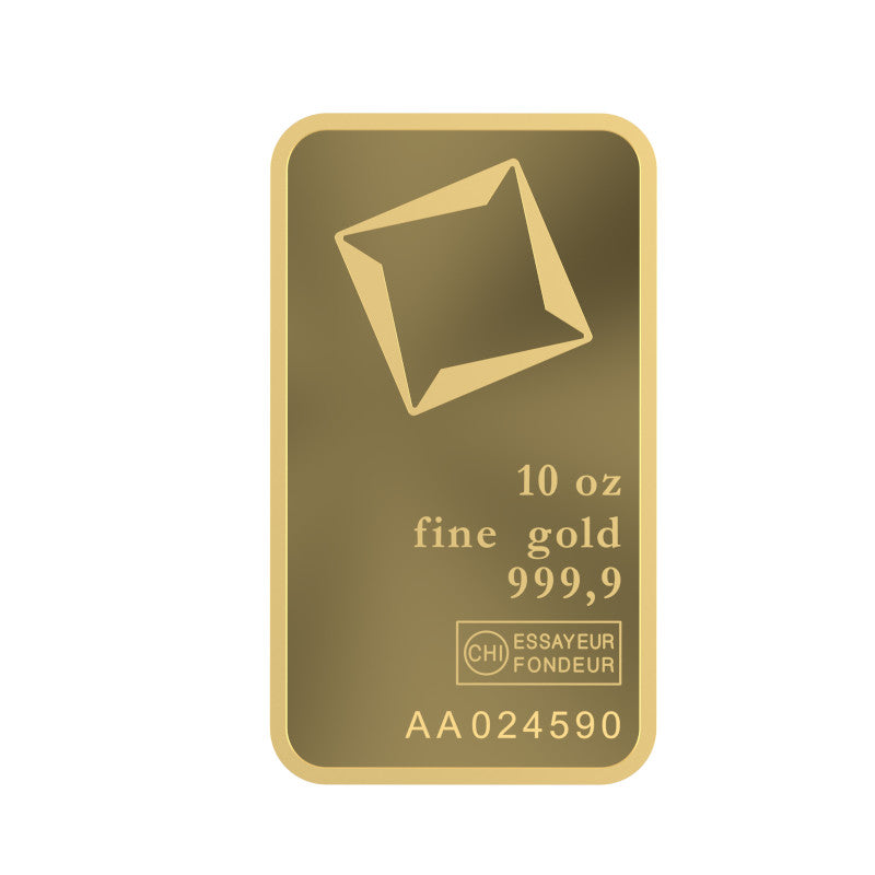 سبيكة ذهب من فالكامبي، وزن 10 أونصات، عيار 9999