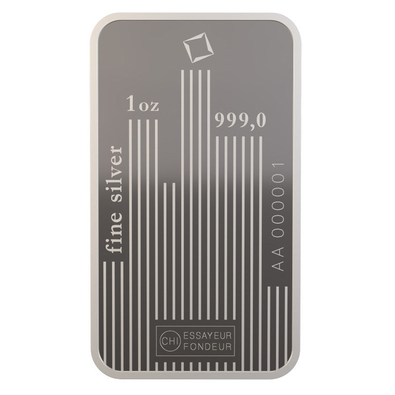 Valcambi Minted 1 oz Ag 999 Skyline Silver Bar