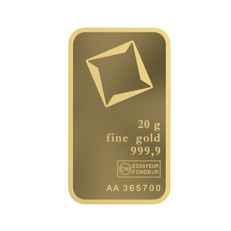 سبيكة ذهب من فالكامبي عيار 9999، وزن 20 غرام