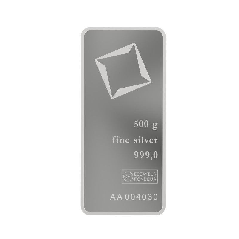 Valcambi Minted 500 g Ag 999 Silver Bar