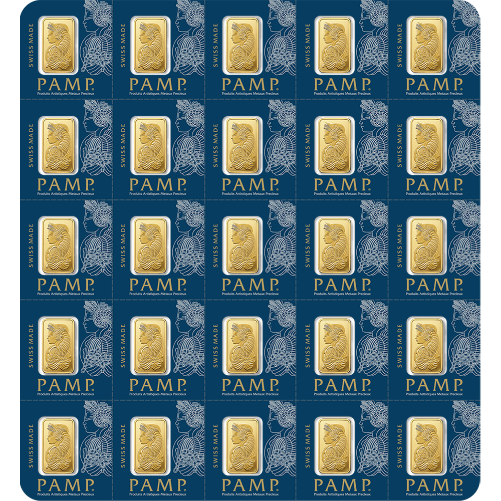 PAMP Fortuna Gold Minted Bar - MULTIGRAM+25