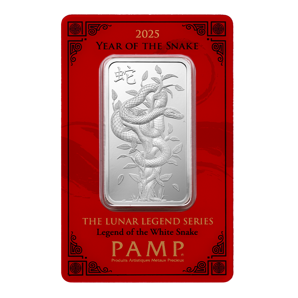 PAMP 2025 Lunar Year of the Snake - Legend of the White Snake 1oz Silver Bar