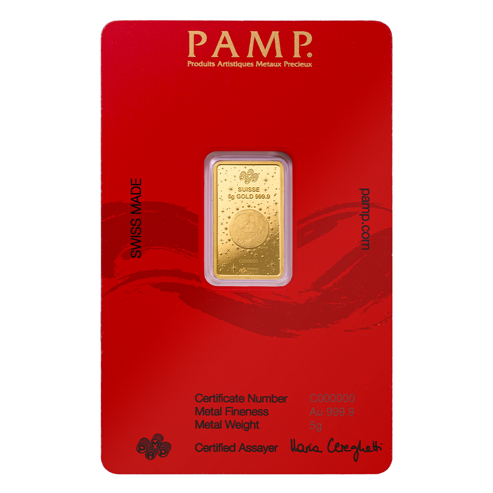 PAMP 2025 السنة القمرية للثعبان - أسطورة الثعبان الأبيض سبيكة ذهب 5 جرام