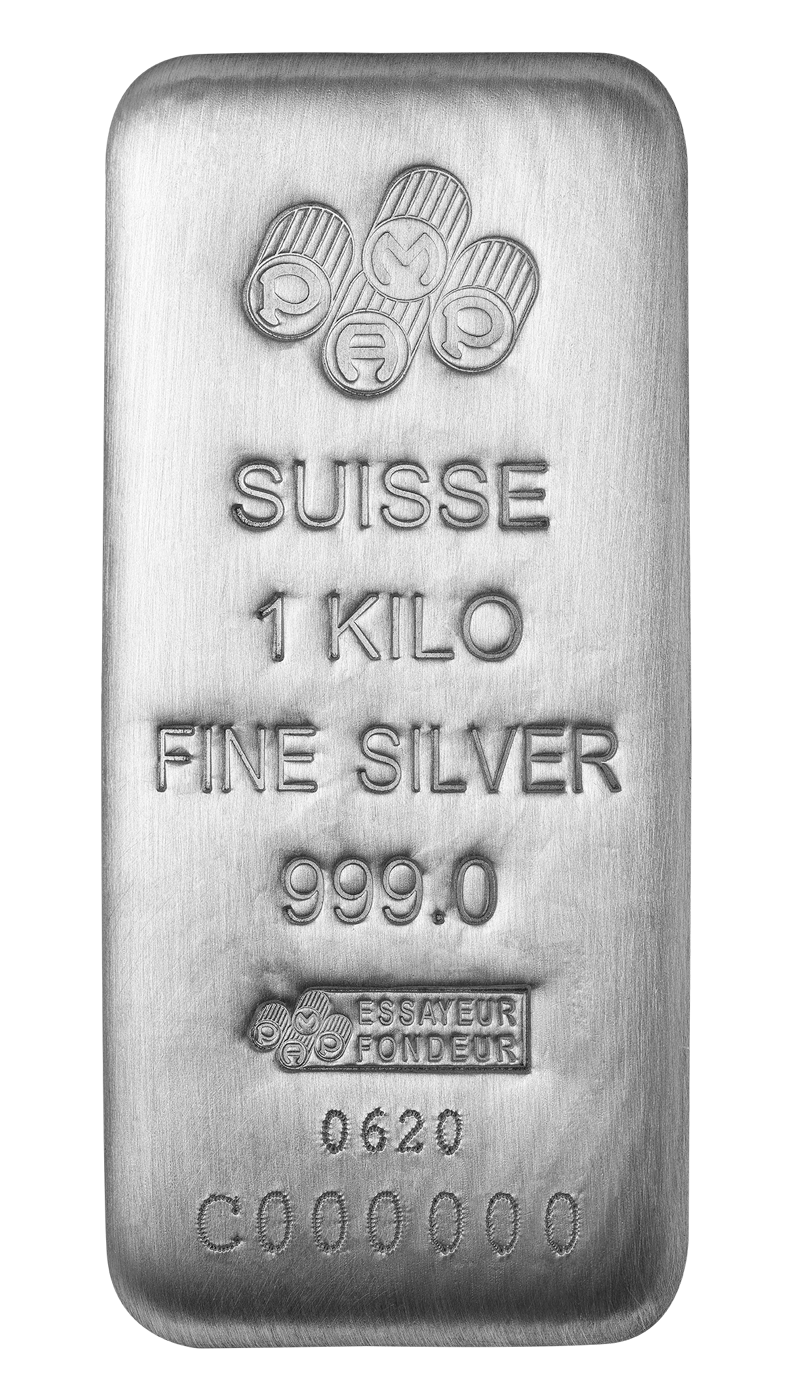 PAMP Silver Cast Bar - 1 Kg