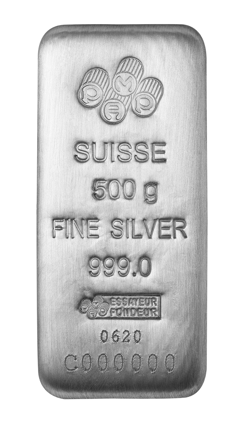 PAMP Silver Cast Bar - 500 g