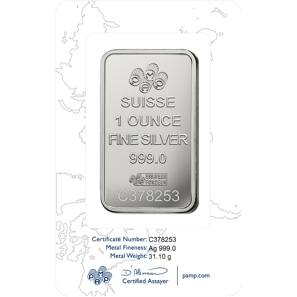 PAMP Fortuna Silver Minted Bar - 1oz