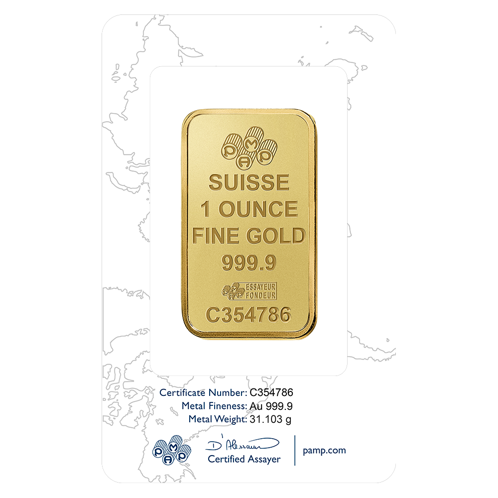 PAMP Suisse Gold Minted Bar - 1oz